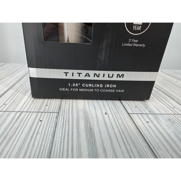 CHI Titanium 1.25 Inch Curling Iron Rose Gold White CA1247-T Dual Voltage 410F - Picture 4 of 6